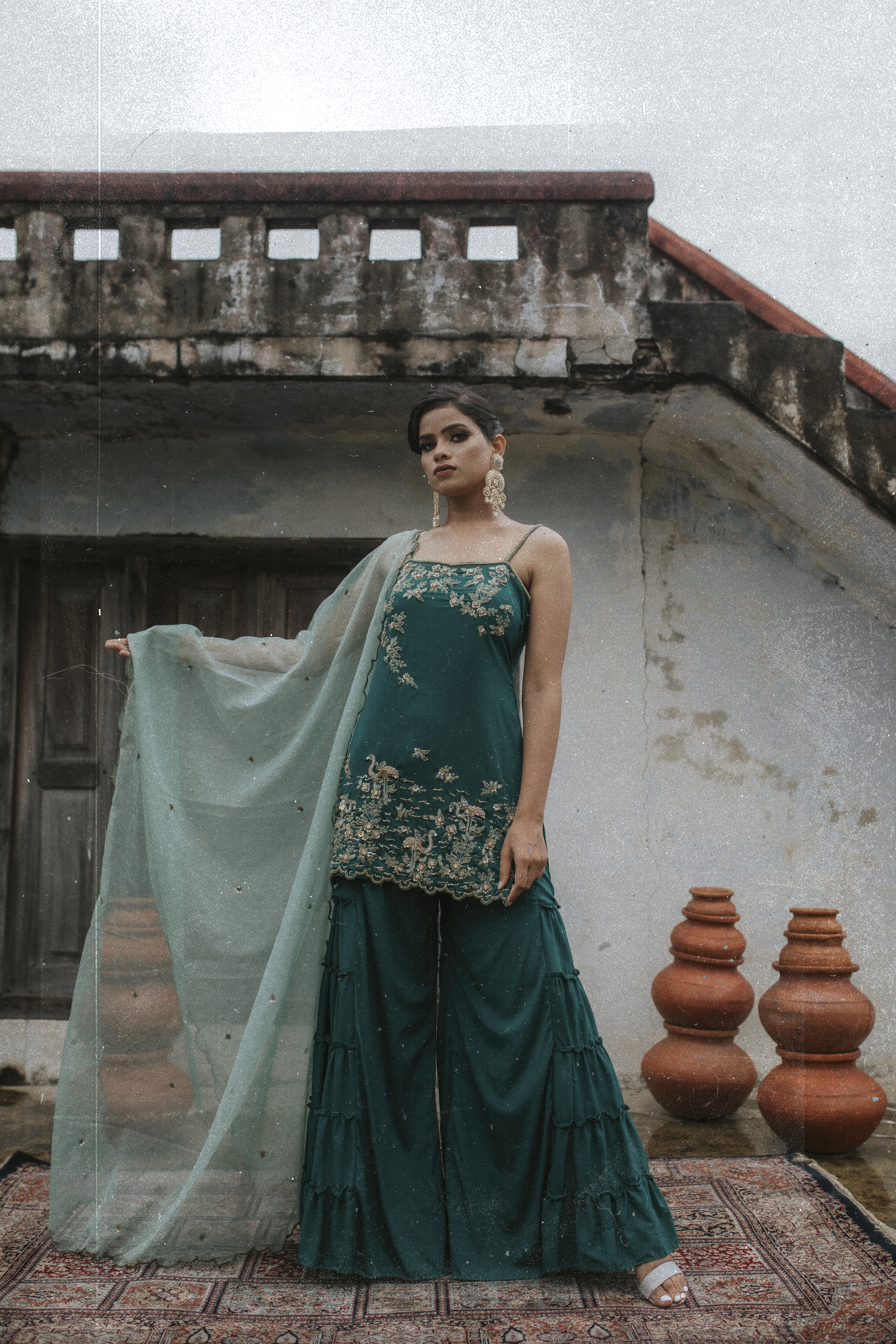 Tanjore Lakshmi Corset Skirt Set