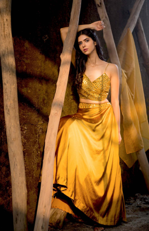 Hand-Embroidered Fish-Cut Gown